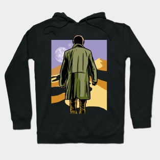 a man walking on the desert! Hoodie